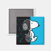 Peanuts | Snoopy geometrisch ontwerp Magneet (Voorkant / Achterkant)