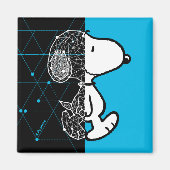 Peanuts | Snoopy geometrisch ontwerp Magneet (Voorkant)
