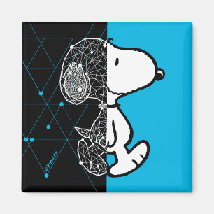 Peanuts   Snoopy geometrisch ontwerp Magneet