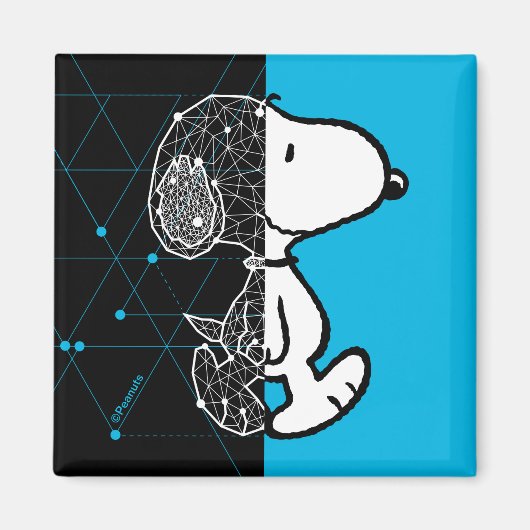 Peanuts | Snoopy geometrisch ontwerp Magneet (Voorkant)