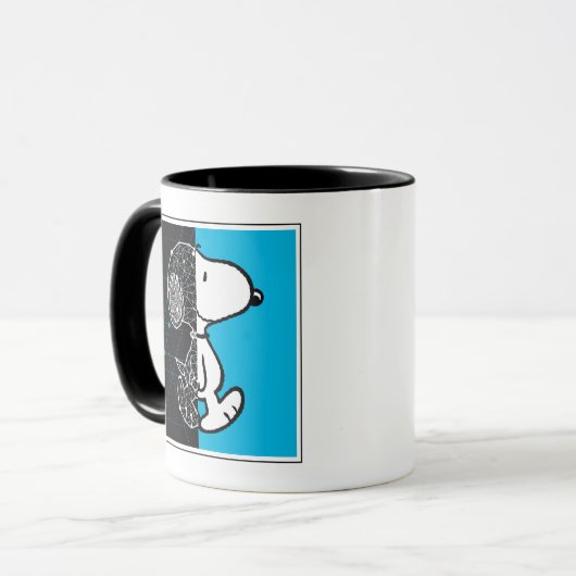 Peanuts | Snoopy geometrisch ontwerp Mok (Voorkant links)