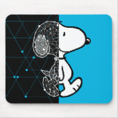 Peanuts | Snoopy geometrisch ontwerp Muismat (Voorkant)