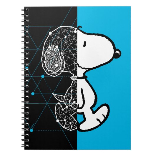 Peanuts | Snoopy geometrisch ontwerp Notitieboek (Voorkant)