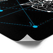 Peanuts | Snoopy geometrisch ontwerp Poster (Hoek)