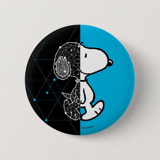 Peanuts | Snoopy geometrisch ontwerp Ronde Button 5,7 Cm (Voorkant)