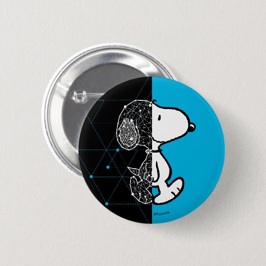 Peanuts | Snoopy geometrisch ontwerp Ronde Button 5,7 Cm (Voorkant /achterkant)