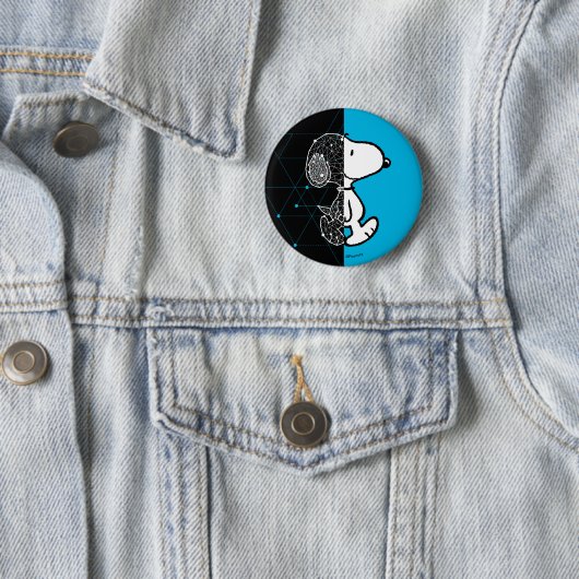 Peanuts | Snoopy geometrisch ontwerp Ronde Button 5,7 Cm (In situ)