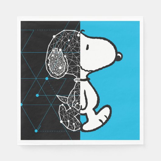 Peanuts | Snoopy geometrisch ontwerp Servet (Voorkant)