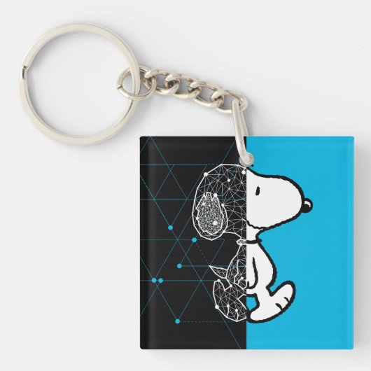 Peanuts | Snoopy geometrisch ontwerp Sleutelhanger (Voorkant)