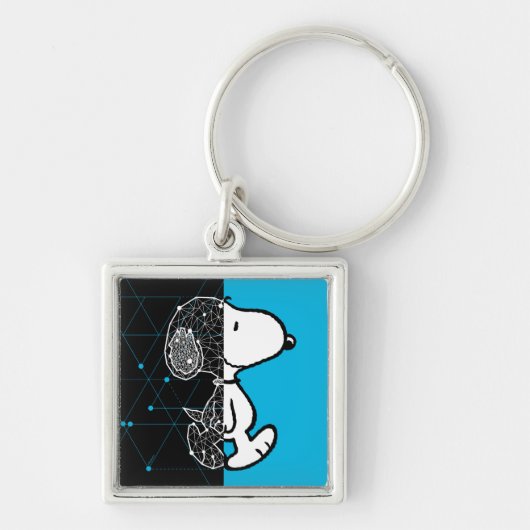 Peanuts | Snoopy geometrisch ontwerp Sleutelhanger (Voorkant)