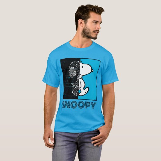 Peanuts | Snoopy geometrisch ontwerp T-shirt (Voorkant volledig)