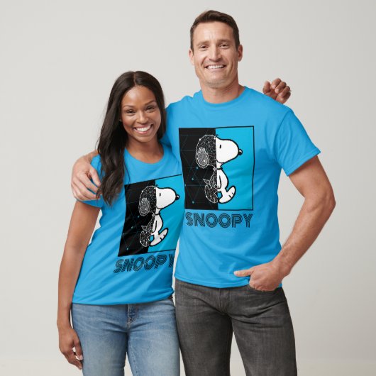 Peanuts | Snoopy geometrisch ontwerp T-shirt (Unisex)