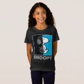 Peanuts | Snoopy geometrisch ontwerp T-shirt (Voorkant volledig)