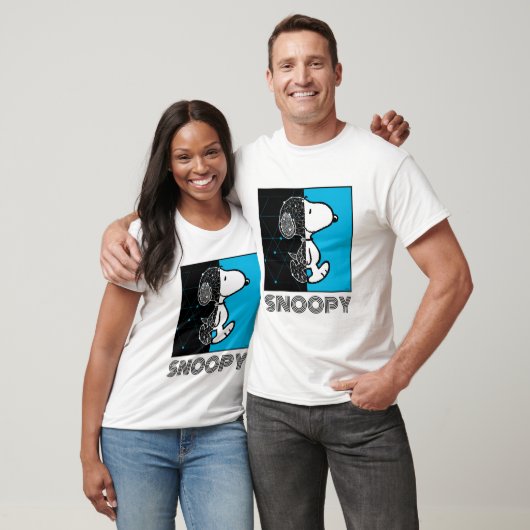 Peanuts | Snoopy geometrisch ontwerp T-shirt (Unisex)