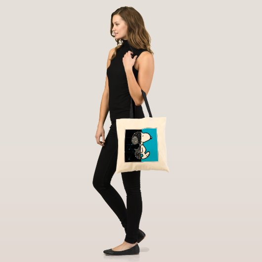 Peanuts | Snoopy geometrisch ontwerp Tote Bag (Voorkant (model))