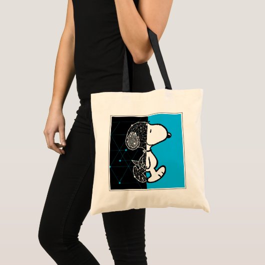 Peanuts | Snoopy geometrisch ontwerp Tote Bag (Voorkant (product))
