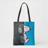 Peanuts | Snoopy geometrisch ontwerp Tote Bag (Voorkant)