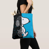 Peanuts | Snoopy geometrisch ontwerp Tote Bag (Dichtbij)