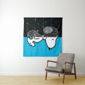 Peanuts | Snoopy geometrisch ontwerp Wandkleed (In Situ (horizontaal))