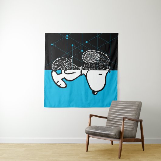 Peanuts | Snoopy geometrisch ontwerp Wandkleed (In Situ (horizontaal))