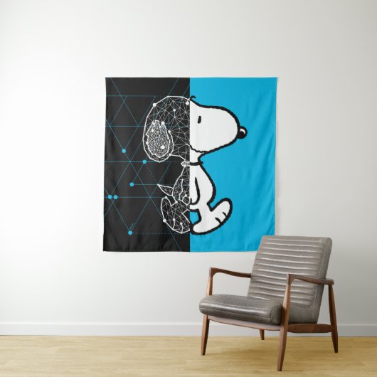 Peanuts | Snoopy geometrisch ontwerp Wandkleed (In situ)