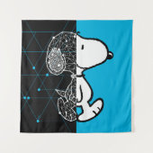 Peanuts | Snoopy geometrisch ontwerp Wandkleed (Voorkant)