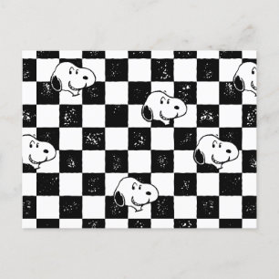 Peanuts   Snoopy geruite vlag Briefkaart