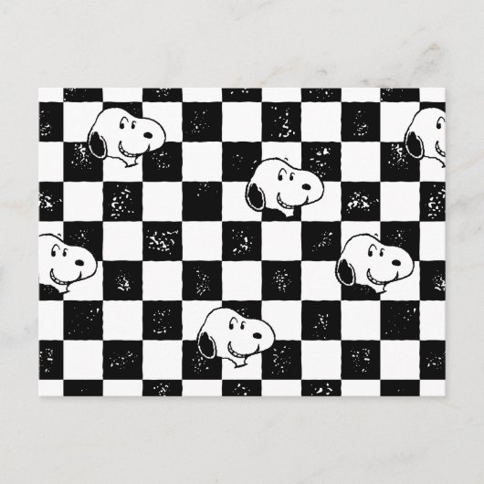 Peanuts | Snoopy geruite vlag Briefkaart (Voorkant)
