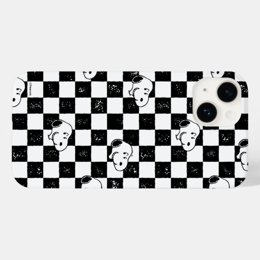 Peanuts | Snoopy geruite vlag Case-Mate iPhone Case (Achterkant (horizontaal))