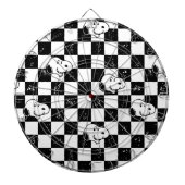 Peanuts | Snoopy geruite vlag Dartbord (Voorkant)