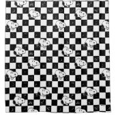 Peanuts | Snoopy geruite vlag Douchegordijn (Voorkant)