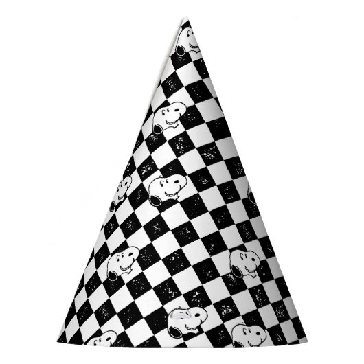 Peanuts | Snoopy geruite vlag Feesthoedjes (Links)