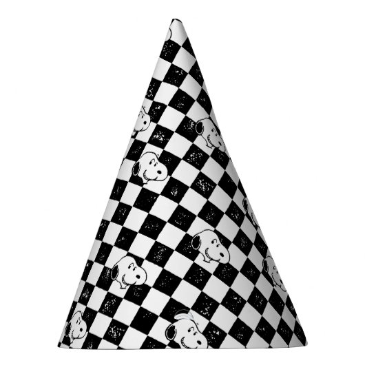 Peanuts | Snoopy geruite vlag Feesthoedjes (Rechts)