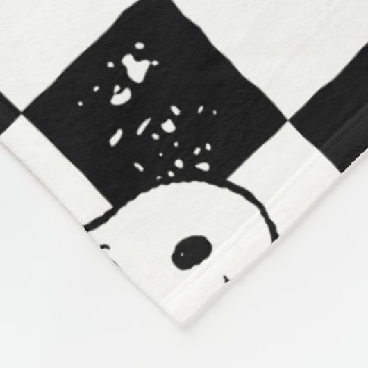 Peanuts | Snoopy geruite vlag Fleece Deken (Hoek)