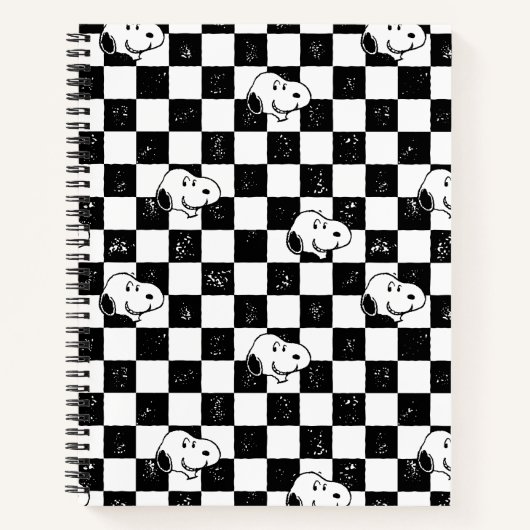 Peanuts | Snoopy geruite vlag Notitieboek (Voorkant)