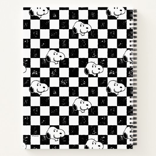 Peanuts | Snoopy geruite vlag Notitieboek (Achterkant)