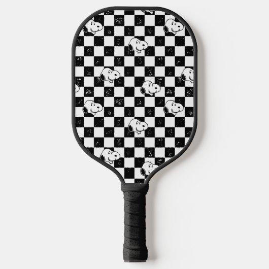 Peanuts | Snoopy geruite vlag Pickleball Paddle (Voorkant)