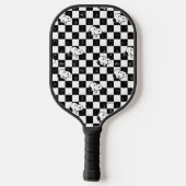 Peanuts | Snoopy geruite vlag Pickleball Paddle (Achterkant)