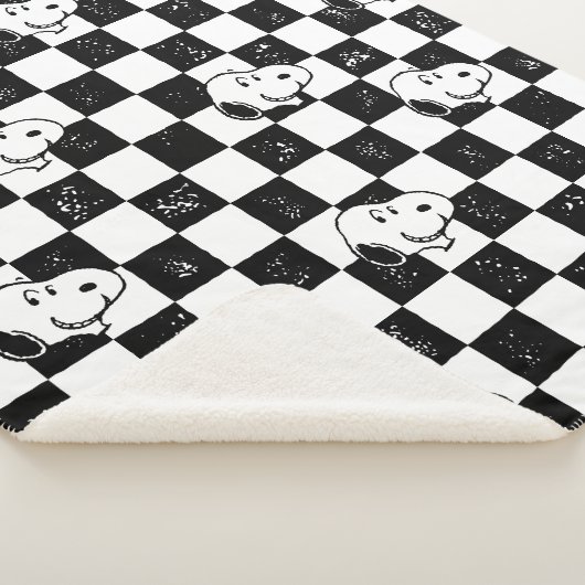 Peanuts | Snoopy geruite vlag Sherpa Deken (3/4)