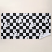 Peanuts | Snoopy geruite vlag Strandlaken (Voorkant)