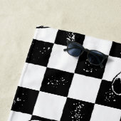 Peanuts | Snoopy geruite vlag Strandlaken (In situ)