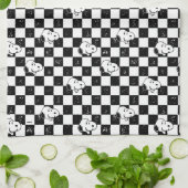 Peanuts | Snoopy geruite vlag Theedoek (Gevouwen)