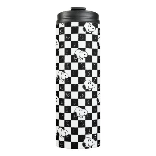 Peanuts | Snoopy geruite vlag Thermosbeker (Voorkant)