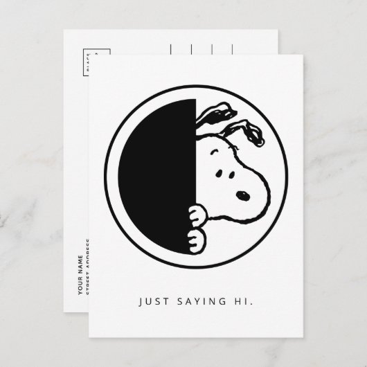 Peanuts | Snoopy Gewoon Gezegde Hi Briefkaart (Voorkant / Achterkant)