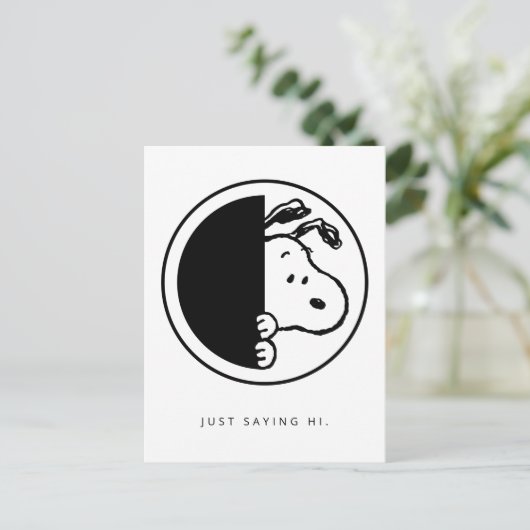 Peanuts | Snoopy Gewoon Gezegde Hi Briefkaart (Staand voorkant)