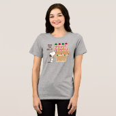 Peanuts | Snoopy Gingerbread House Tri-Blend Shirt (Voorkant volledig)