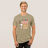 Peanuts | Snoopy Gingerbread House Tri-Blend Shirt (Voorkant volledig)