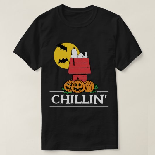 Peanuts | Snoopy Halloween hondenhok T-shirt (Design voorkant)