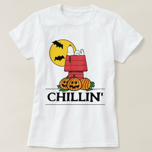 Peanuts | Snoopy Halloween hondenhok T-shirt (Design voorkant)