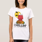Peanuts | Snoopy Halloween hondenhok T-shirt (Voorkant)